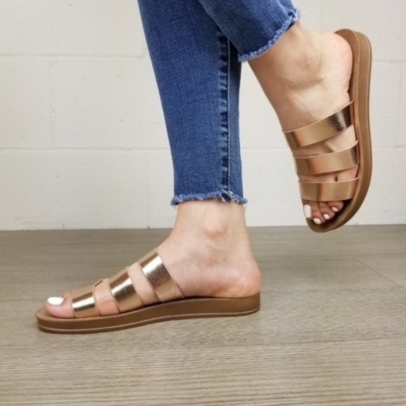 Rose Gold Strap Sandal Flexible Sole for Comfort - Picture 4 of 14